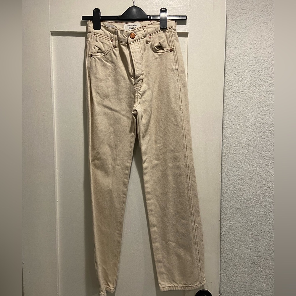 Reformation Cream Jeans